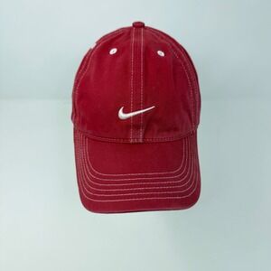 Nike Hat Cap Red White Swoosh Adjustable Baseball Casual Everyday‎